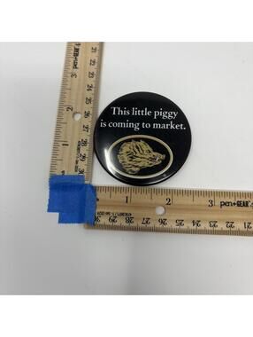 Vintage "This Little Piggy Is Coming To Market" Boar's Head Pin